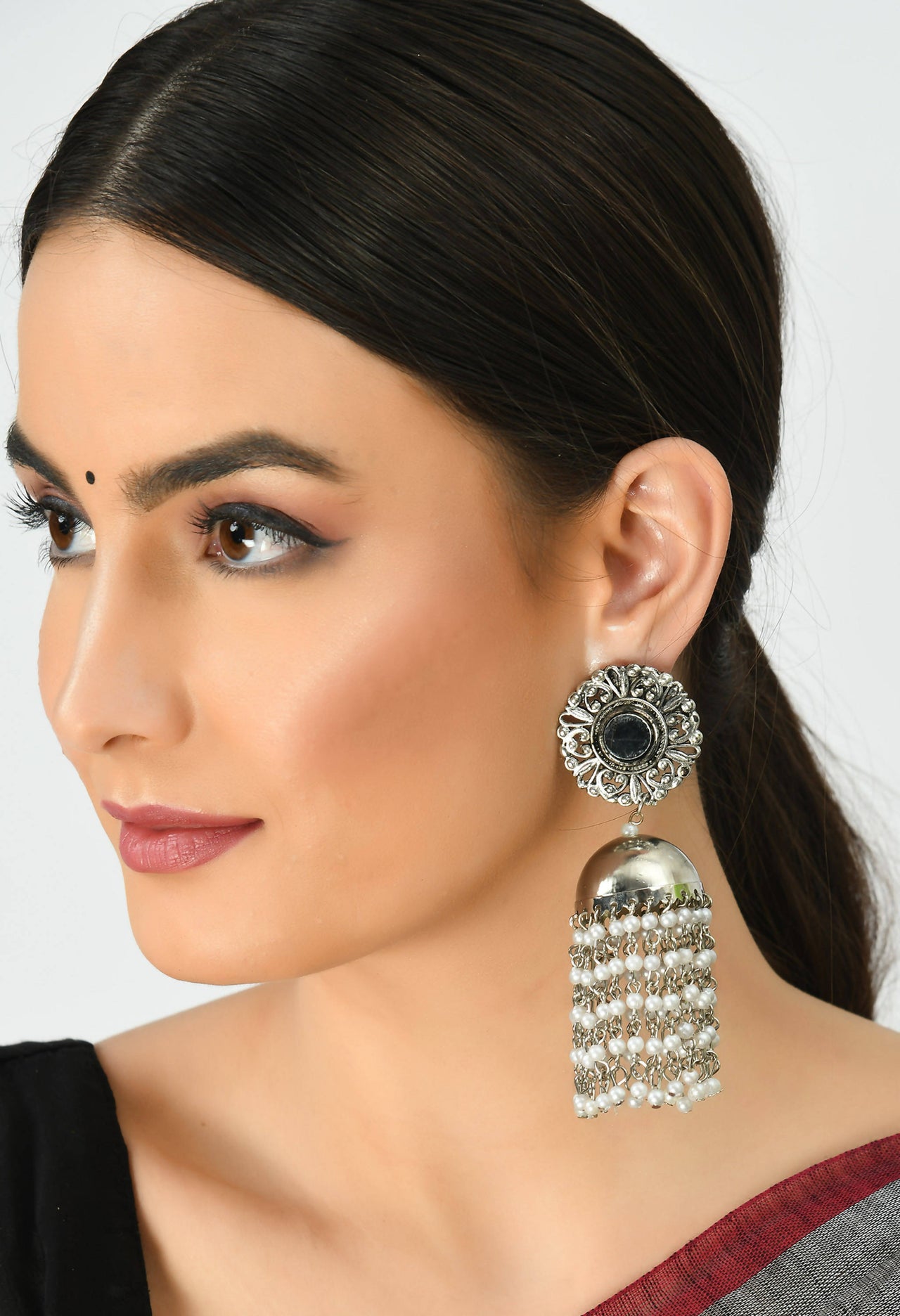 Mominos Fashion Johar Kamal Women's Earrings With Pearls Jhumkas - Distacart