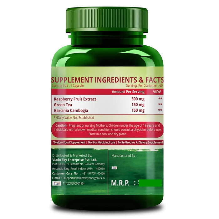 Himalayan Organics Raspberry 800 mg, Healthy Weight Loss: 60 Capsules Online