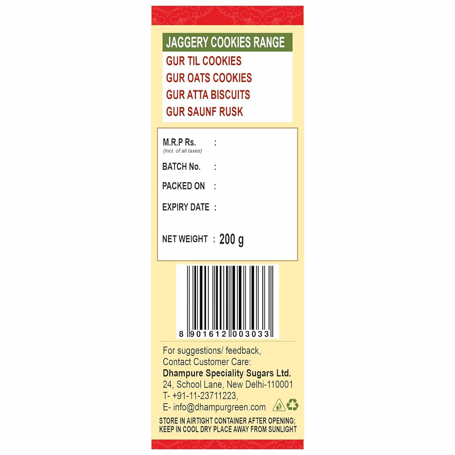 Dhampur Green Gur Crackers Cookies - Distacart