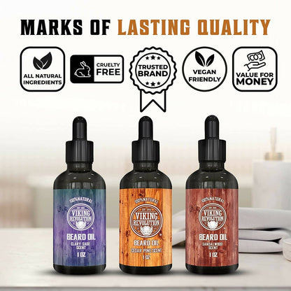 Viking Revolution Beard Oil Combo - Distacart