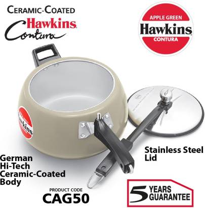 Hawkins Ceramic Coated Contura 5 L Pressure Cooker (CAG50) - Distacart