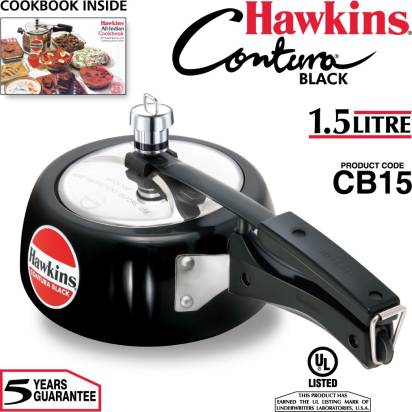 Hawkins Contura Black 1.5 L Pressure Cooker (CB15) - Distacart