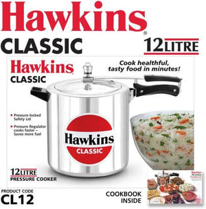 Hawkins Classic 12 L Pressure Cooker (CL12) - Distacart