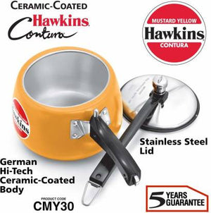 Hawkins Ceramic Coated Contura 3 L Pressure Cooker (CMY30) - Distacart