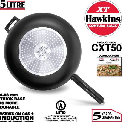 Hawkins Contura Black XT 5 L Induction Bottom Pressure Cooker (CXT50) - Distacart