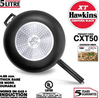 Thumbnail for Hawkins Contura Black XT 5 L Induction Bottom Pressure Cooker (CXT50) - Distacart