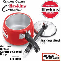 Thumbnail for Hawkins Ceramic Coated Contura 3 L Pressure Cooker (CTR30) - Distacart