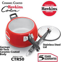 Thumbnail for Hawkins Ceramic Coated Contura 5 L Pressure Cooker (CTR50) - Distacart