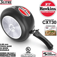 Thumbnail for Hawkins Contura Hard Anodized Black XT 3 L Pressure Cooker (CXT30) - Distacart