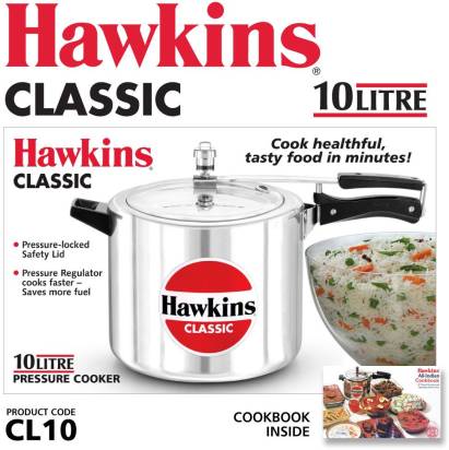 Hawkins Classic 10 L Pressure Cooker (CL10) - Distacart