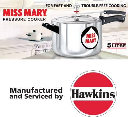 Hawkins Miss Mary 5 L Pressure Cooker MM50 (Aluminium) - Distacart