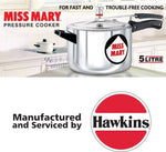 Thumbnail for Hawkins Miss Mary 5 L Pressure Cooker MM50 (Aluminium) - Distacart