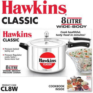 Hawkins Classic 8 L Pressure Cooker (CL8W) - Distacart