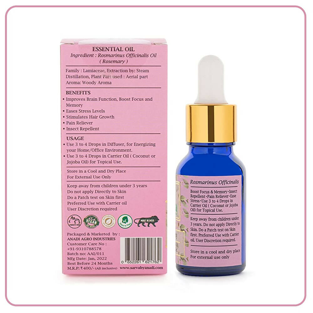 Sarva by Anadi Rosemary Pure Essential Oil - Distacart