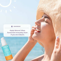 Thumbnail for Natural Vibes Vitamin C Sunscreen SPF 50 + - UVA/UVB rays, Blue Light & Pollution Protection - Distacart