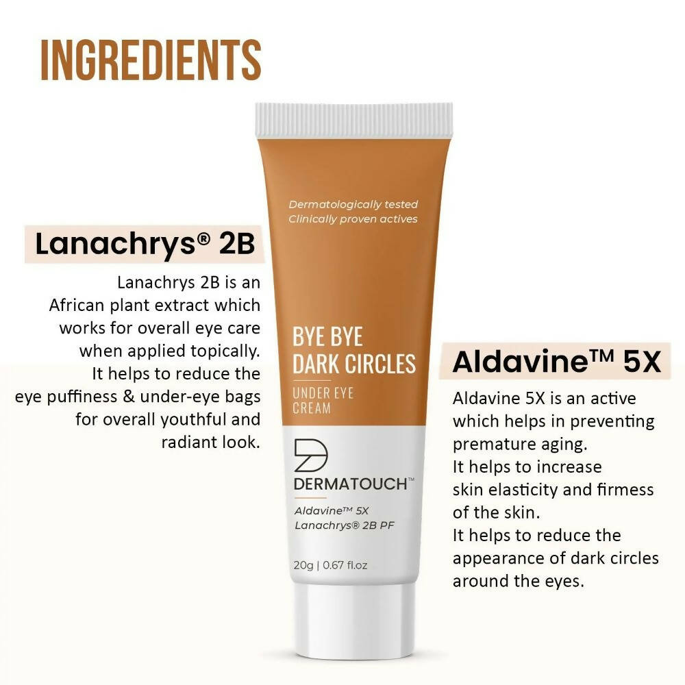 Dermatouch Bye Bye Dark Circles Under Eye Cream - Distacart