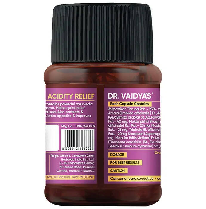 Dr. Vaidya's Acidity Relief Capsules - Distacart