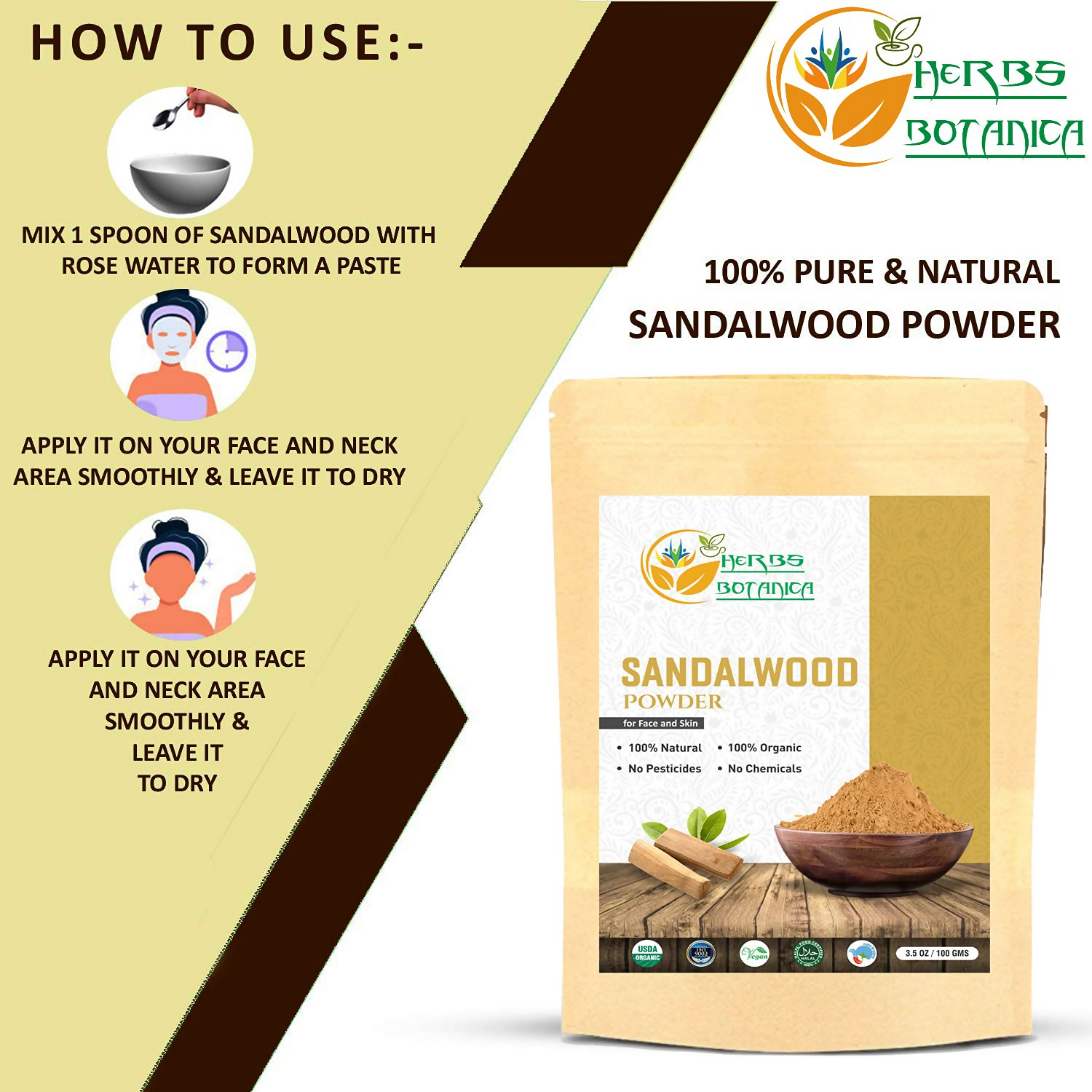 Herbs Botanica Sandalwood Powder - Distacart