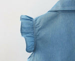 Thumbnail for Bold N Elegant Cap Sleeve Denim Embroidered Midi Party Dress Frock with Hat Dress - Strawberry Pink - Distacart