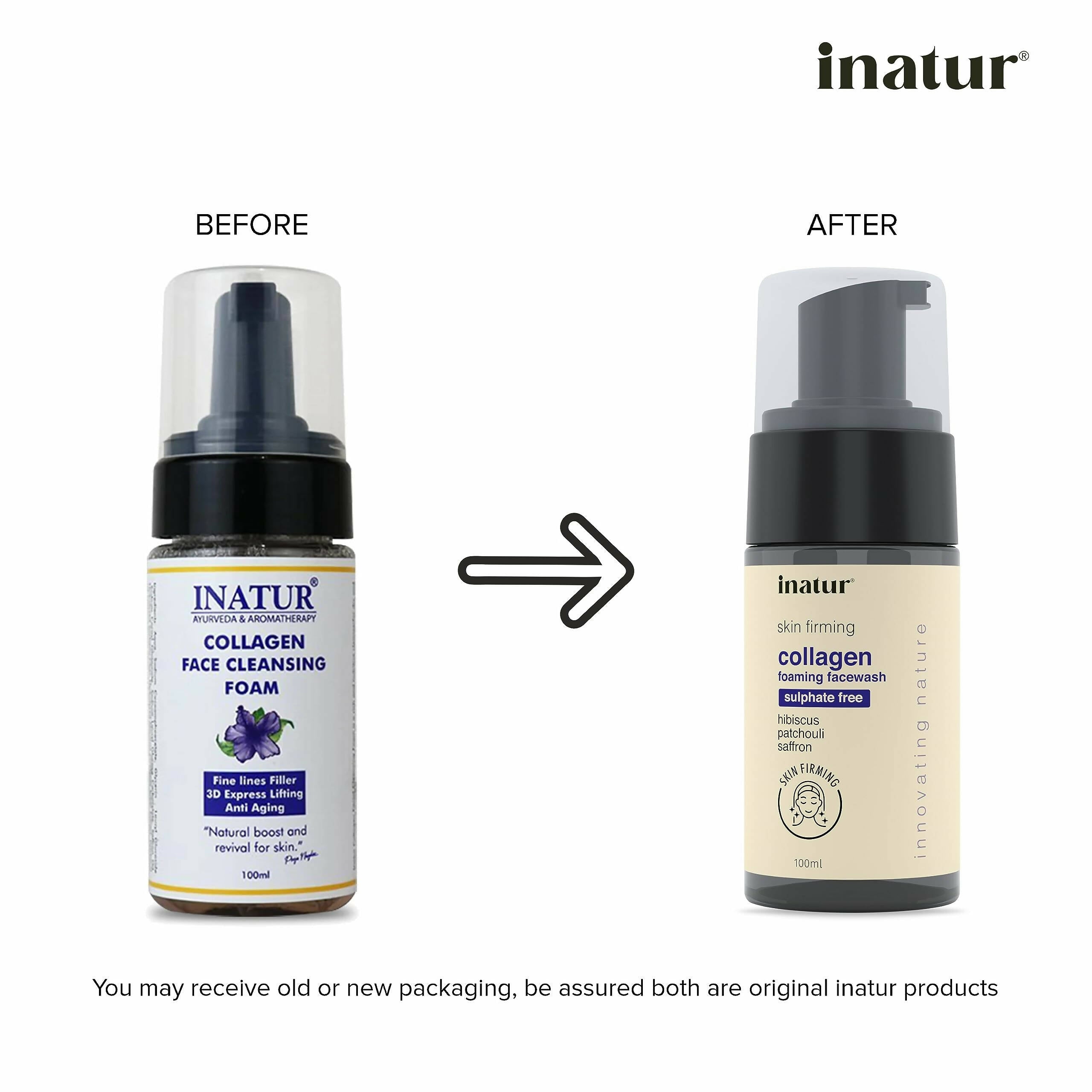 Inatur Collagen Foaming Face Wash - Distacart