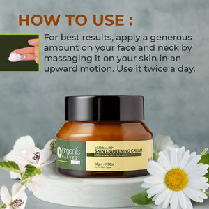 Organic Harvest Activ Embellish Skin Lightening Cream use