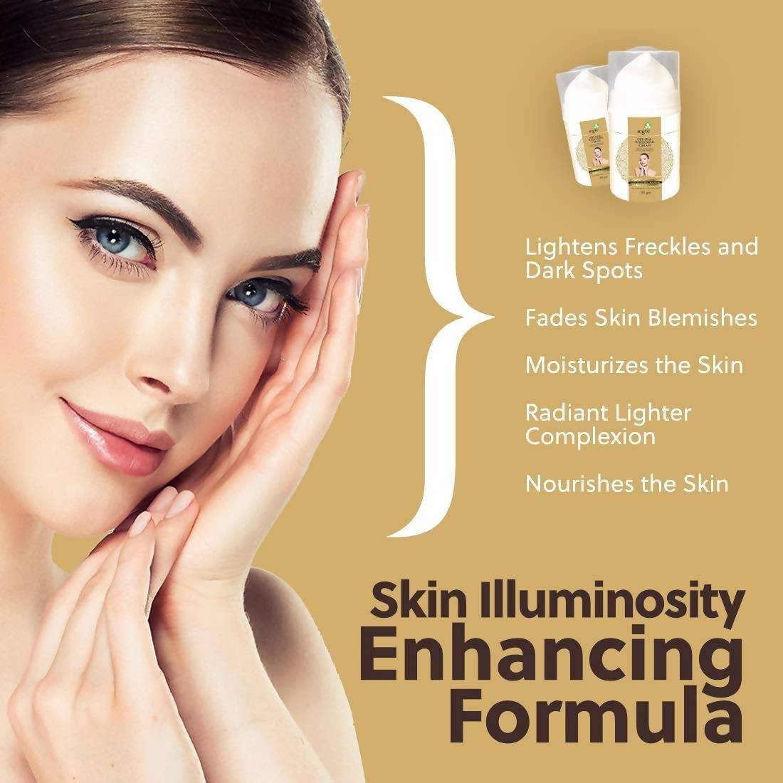 Aegte Crystal Whitening Cream Skin Illuminosity Enhancing Formula uses
