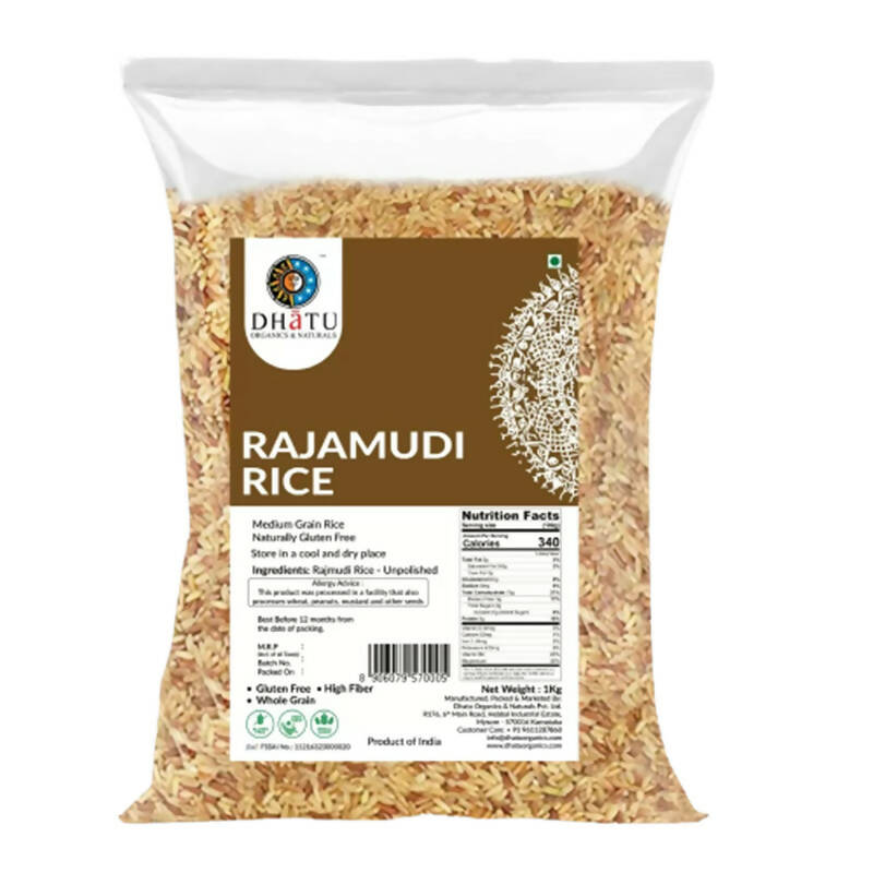 Dhatu Organics & Naturals Rajamudi Rice - Distacart
