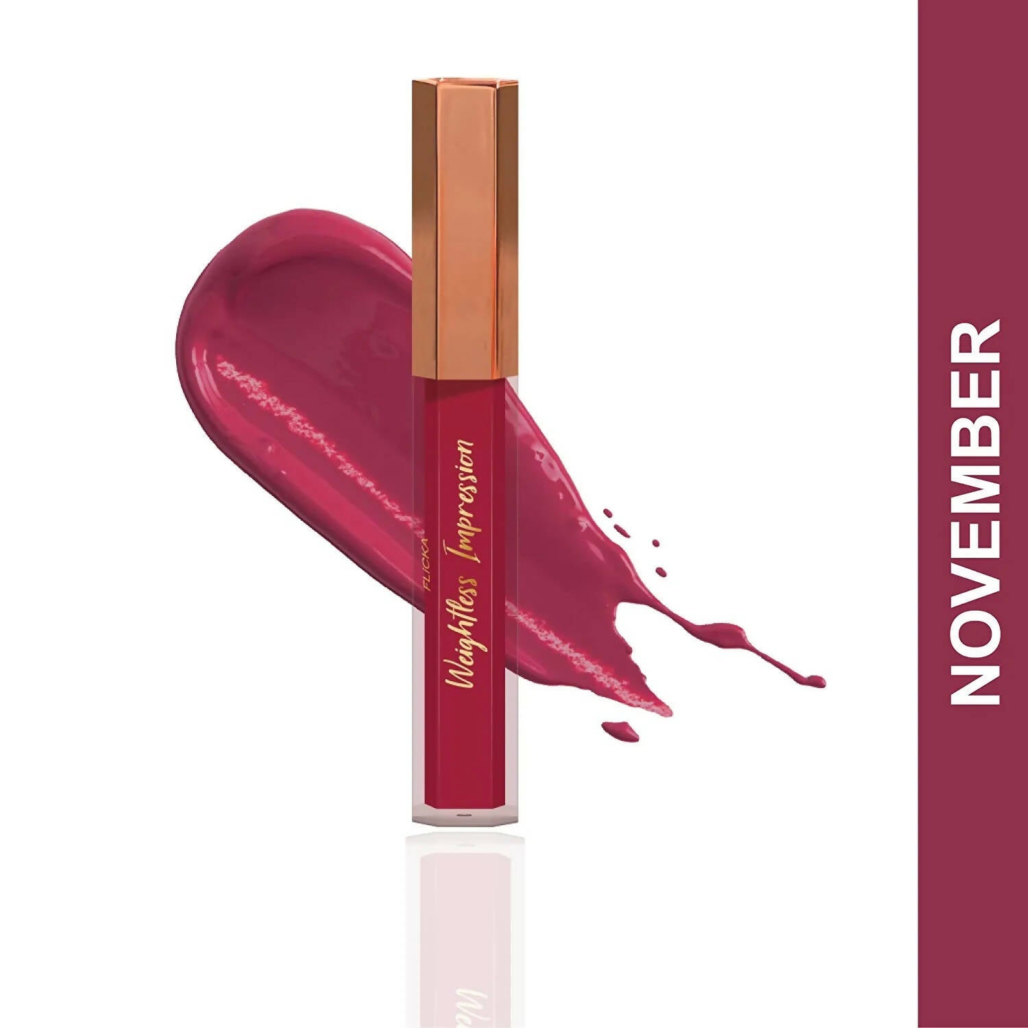 FLiCKA Weightless Impression 11 November - Pink Matte Finish Liquid Lipstick - Distacart