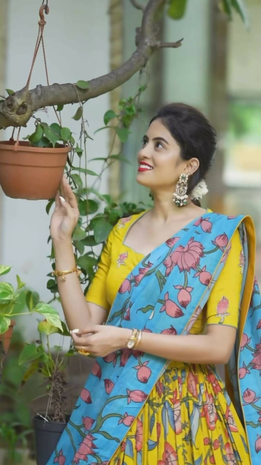 DEIANA'S Beautiful Pure Digital Print Weaving Lehengha Choli - Sky Blue - Distacart