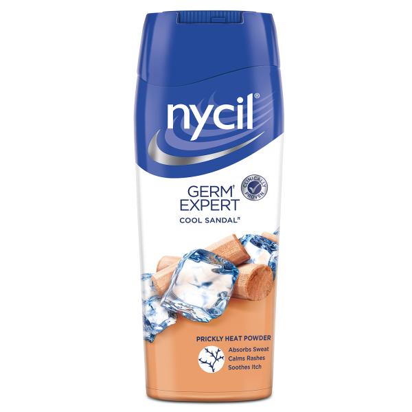 Nycil Germ Expert Cool Chandan Prickly Heat Talcum Powder - Distacart