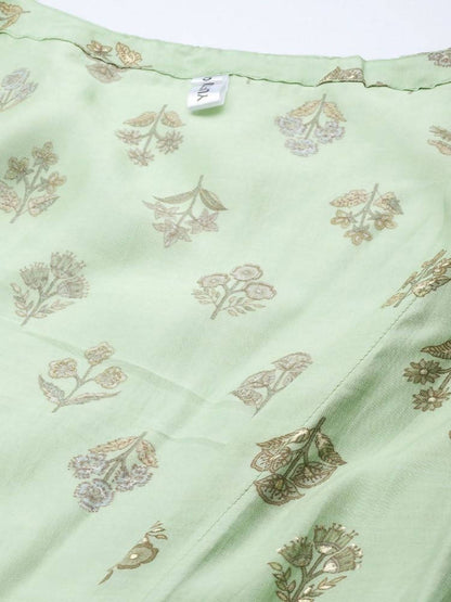 Yufta Silk Green Regular Dress Single