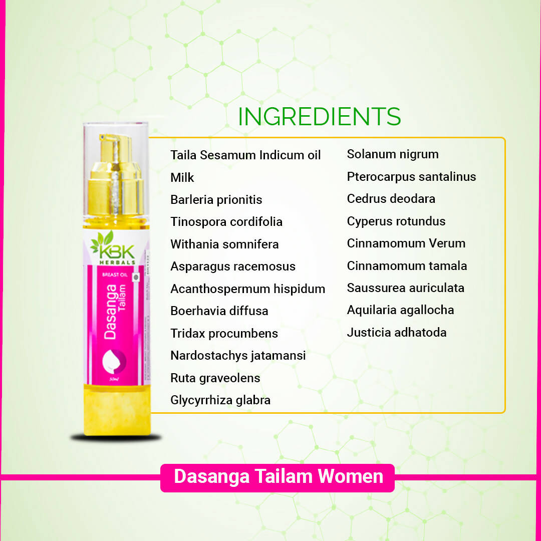 KBK Herbals Dasanga Tailam Women - Distacart