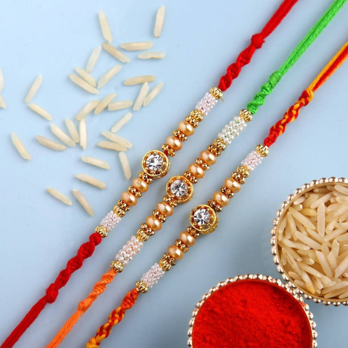 Set of 3 Pearl Rakhi