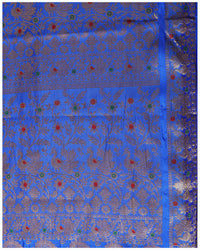 Thumbnail for Mimosa Women's Blue Art Silk Kanjivaram Saree - Distacart