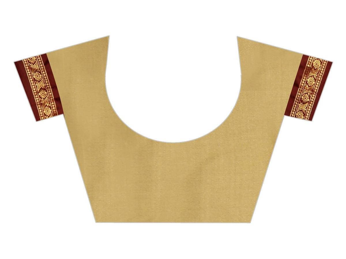 Vamika Banarasi Silk Cream Weaving Saree