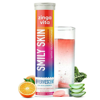 Zingavita Smily Skin Effervescent Tablets (Watermelon Flavor) Sugar Free - Distacart