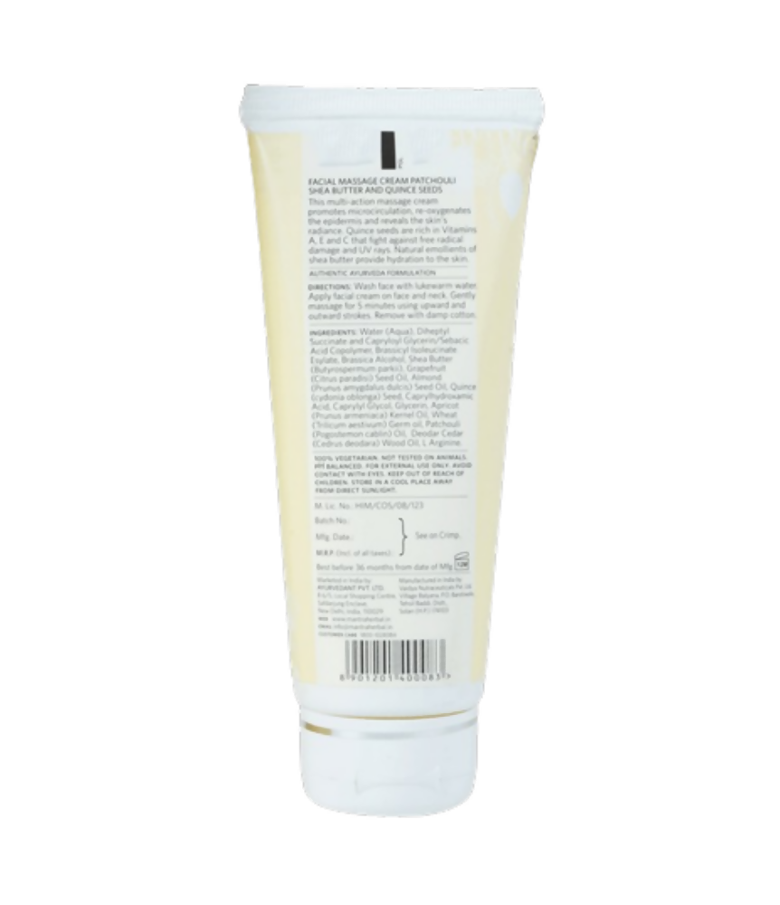 Mantra Herbal Facial Massage Cream Patchouli Shea Butter and Quince Seeds - Distacart