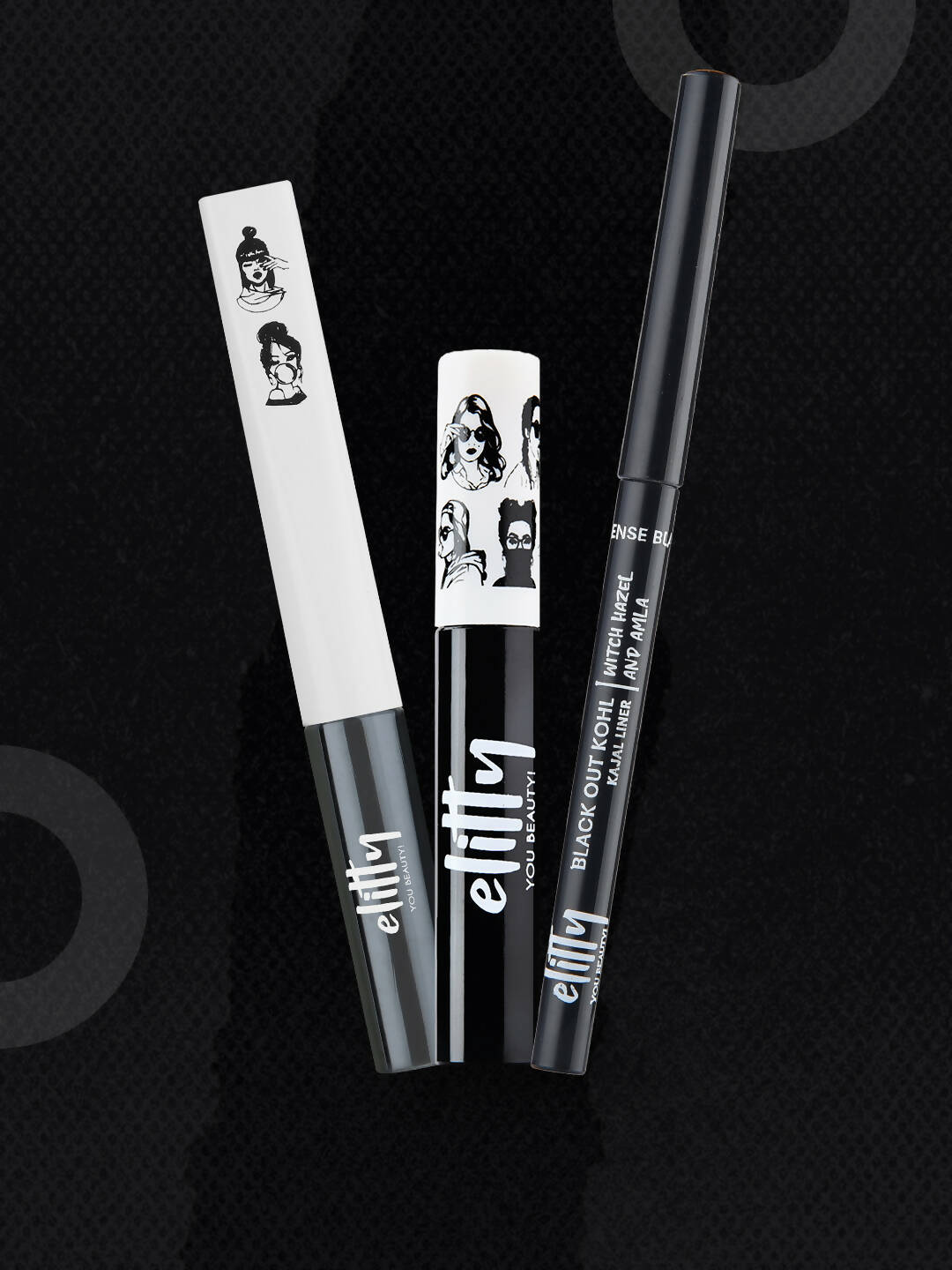 Elitty Eye Gotta Feeling Ultimate Black 3 in 1 Eyeliner, Kajal, Mascara Combo - Distacart