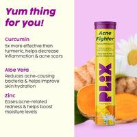 Thumbnail for PLIX The Plant Fix Acne Fighter Effervescent Tablets - Mango - Distacart