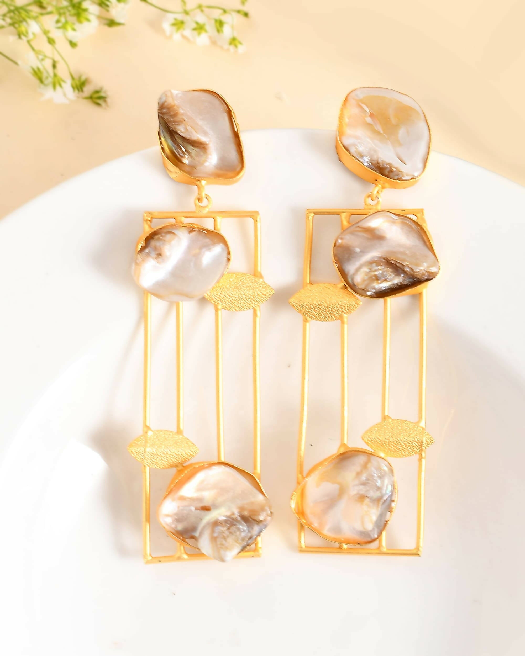 VOJ Women Gold Color stainless steel Earrings - Distacart