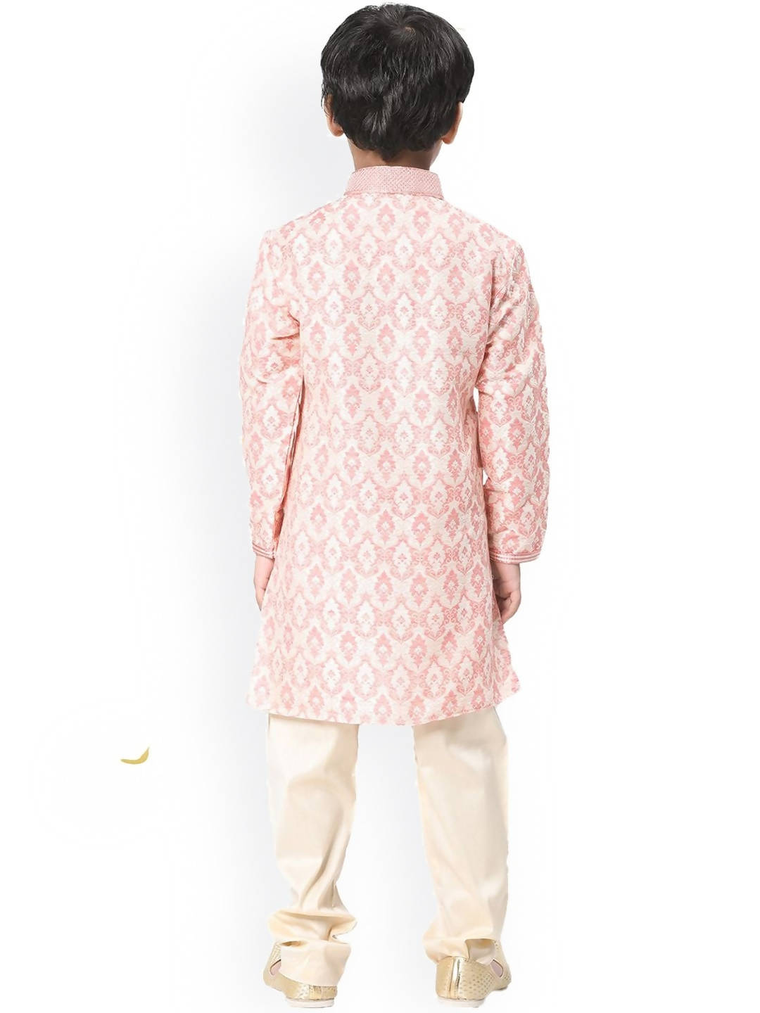 Manyavar Boys Coral Ethnic Motifs Kurta Set - Distacart