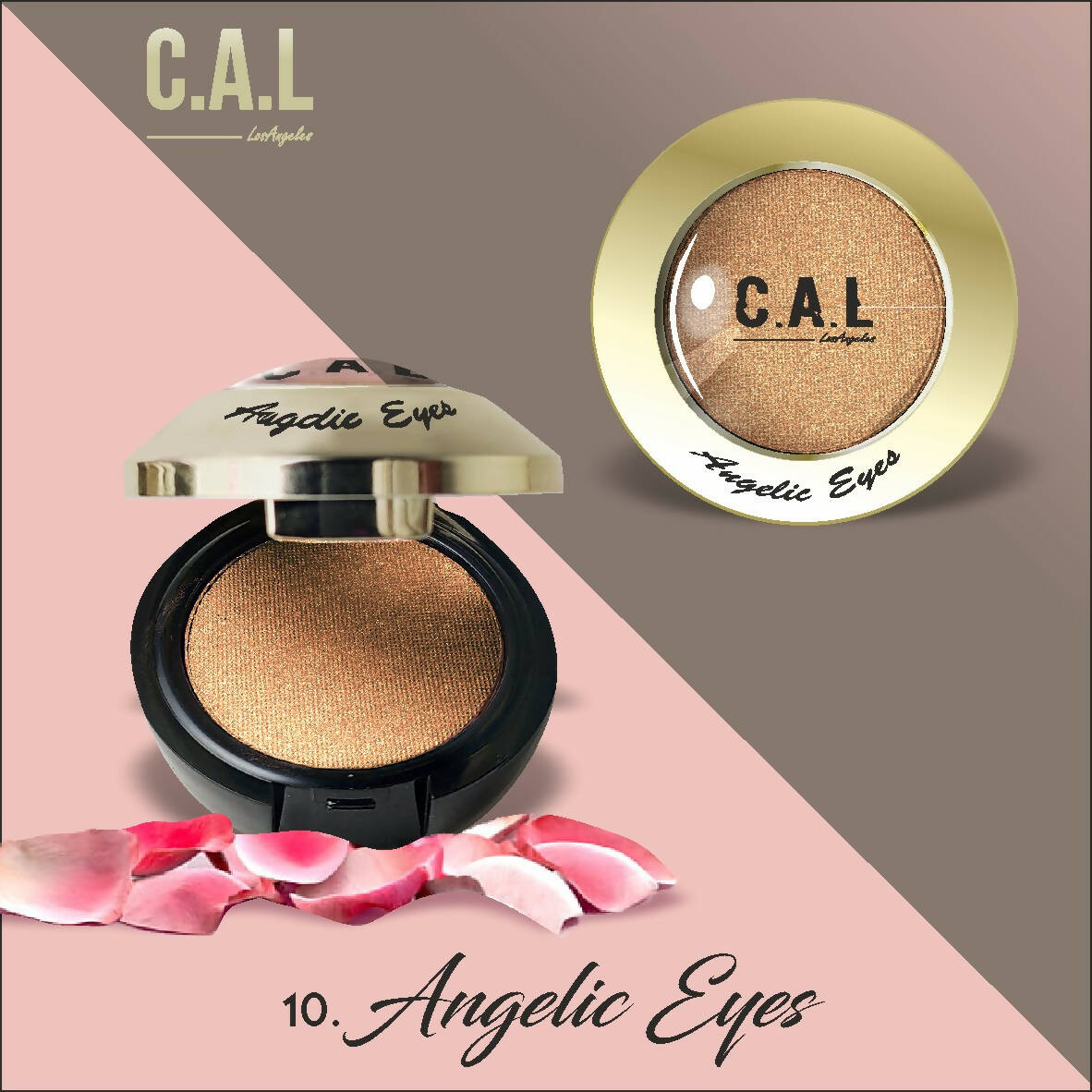 CAL Los Angeles Angelic Eye Shadow (Single Eyes) 10-Brown - Distacart