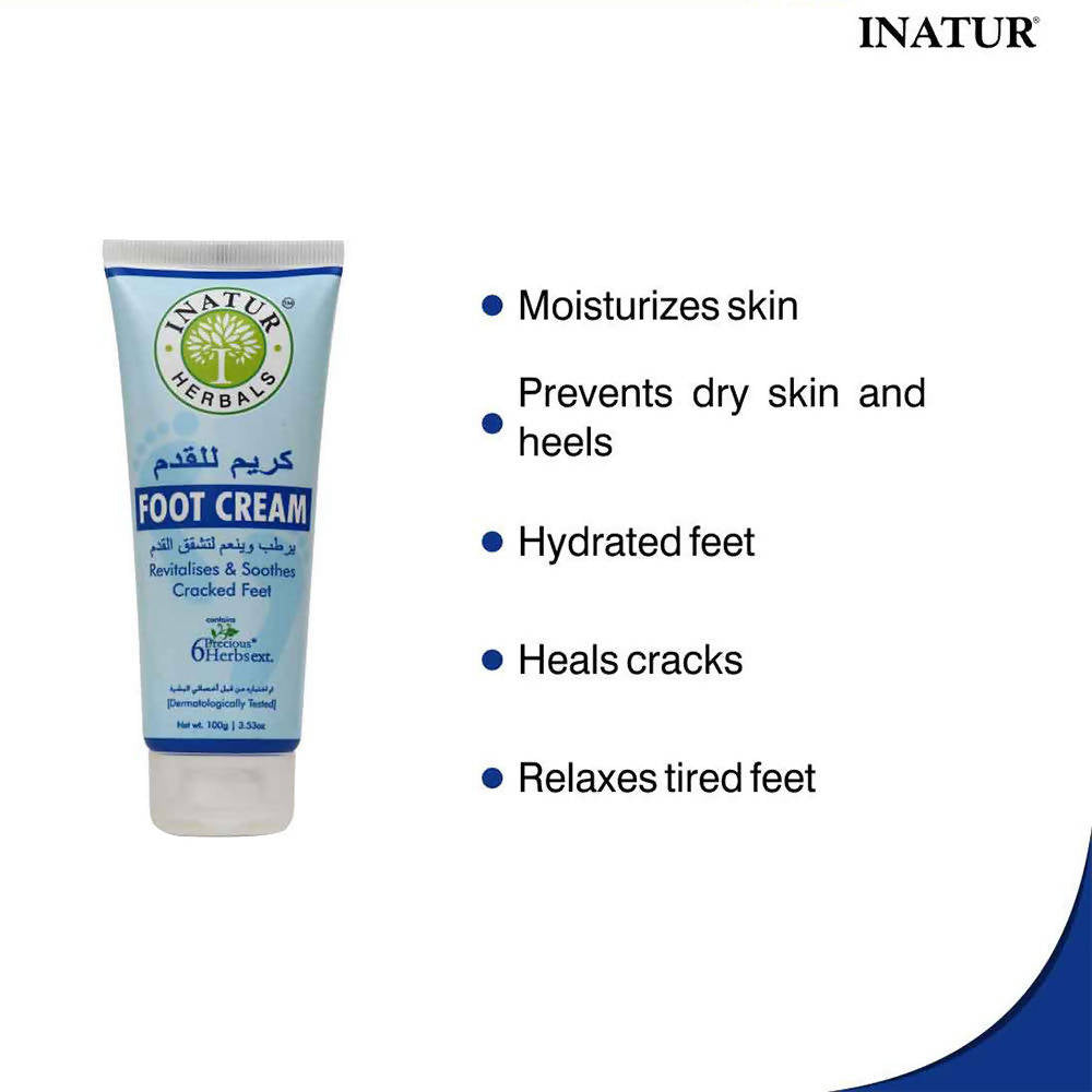 Inatur Foot Cream Revitalises & Soothes Cracked Feet