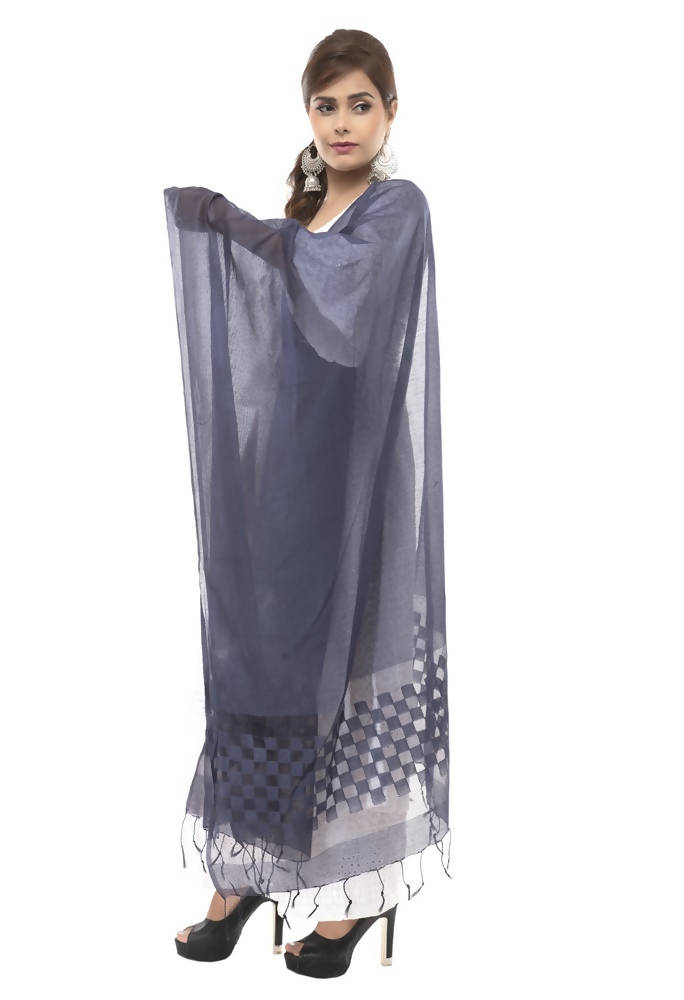 Mominos Fashion Navy Blue Buta Cut Dupatta