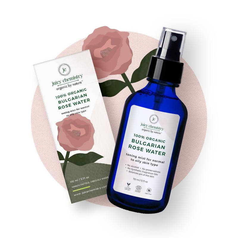 Juicy Chemistry Bulgarian Rose Water Toner for brighter skin - Distacart