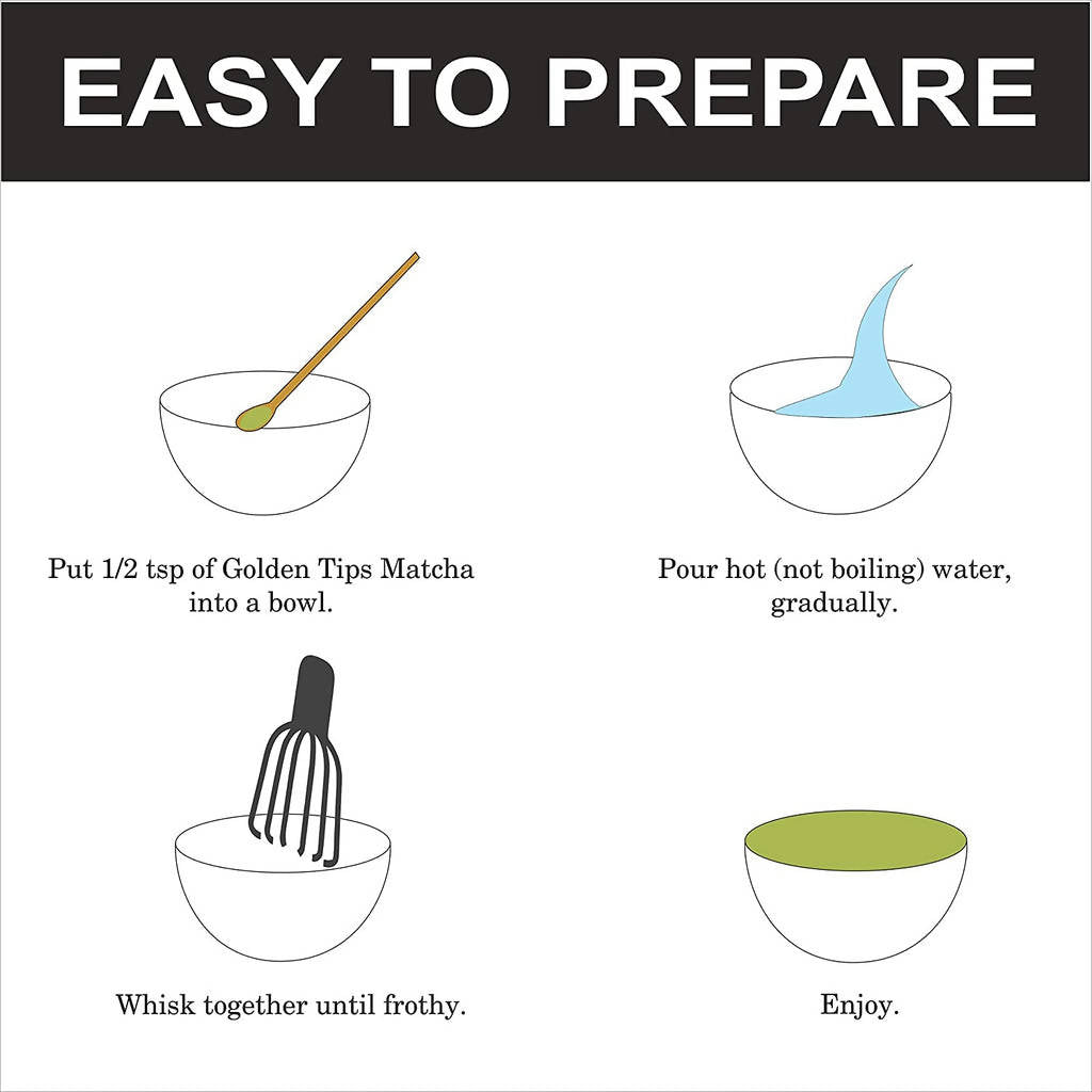 Golden Tips Japanese Matcha Green Tea Powder - Tin Box Round - Distacart