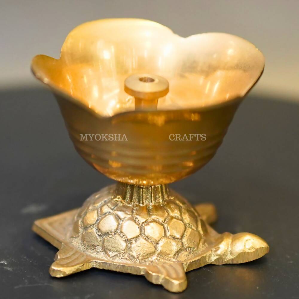 Brass Kurma Flower Diya - Distacart