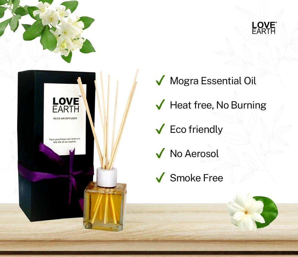 Love Earth Reed Diffuser- Mogra - Distacart
