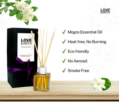 Love Earth Reed Diffuser- Mogra - Distacart