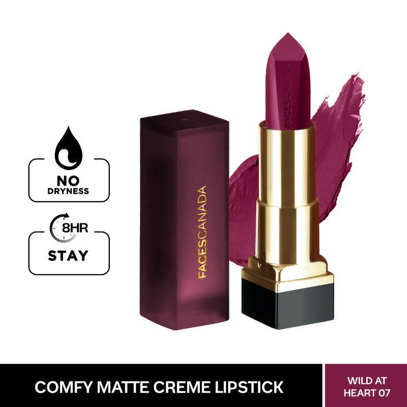 Faces Canada Comfy Matte Creme Lipstick - Wild At Heart 07 - Distacart